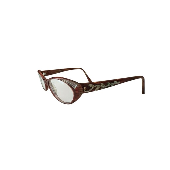 Judith Leiber Luxury Cat Eye Eyeglass Frames JL1351 Tortoise w/ Swarovski Vine main image 4